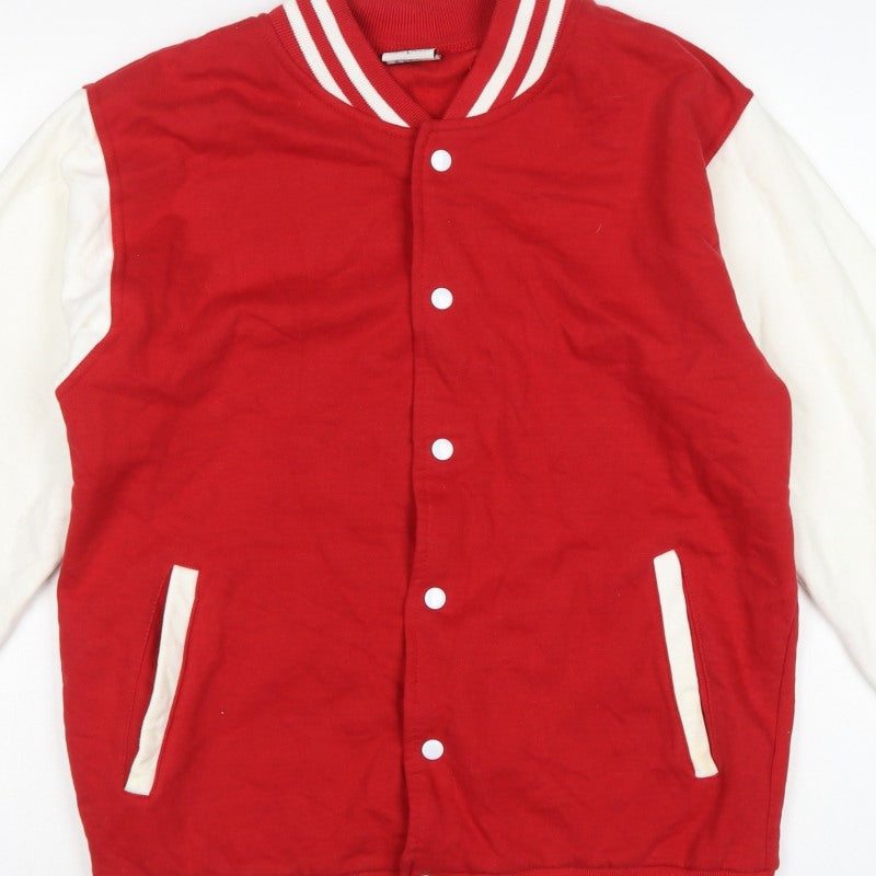 Additional view of Stars & Stripes Men’s Red White L Varsity Snap Sweatshirt Jacket