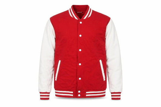 Stars & Stripes Men’s Red White L Varsity Snap Sweatshirt Jacket