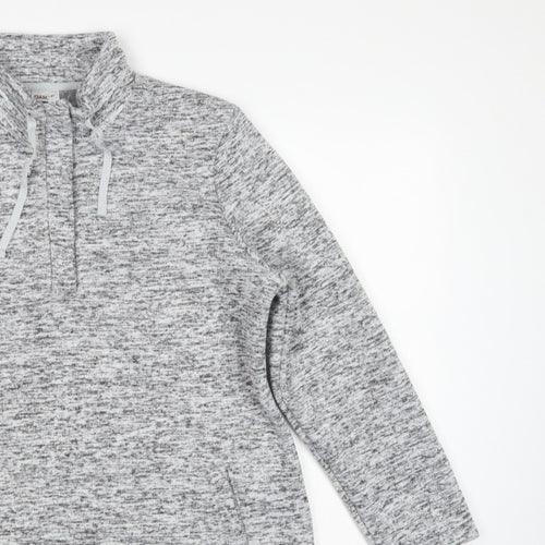 Damart Women Grey 18 1/4 Zip Fleece Pullover Sweatshirt