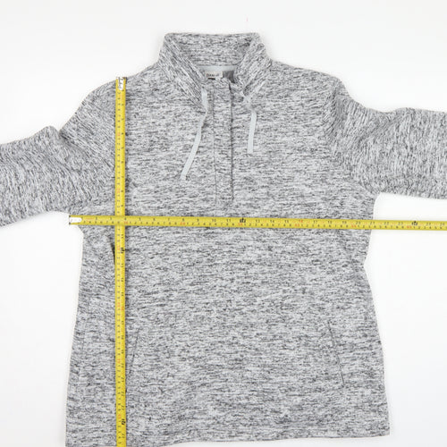 Damart Women Grey 18 1/4 Zip Fleece Pullover Sweatshirt