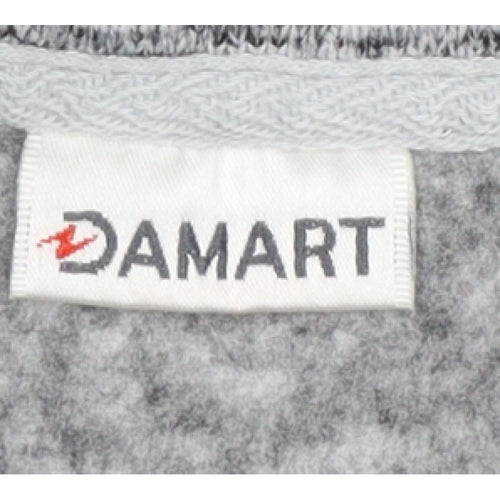 Damart Women Grey 18 1/4 Zip Fleece Pullover Sweatshirt