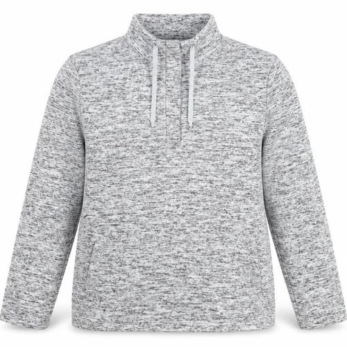 Damart Women Grey 18 1/4 Zip Fleece Pullover Sweatshirt