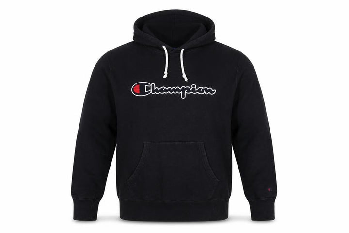 Champion Men’s Black Large Pullover Hoodie Embroidered Logo