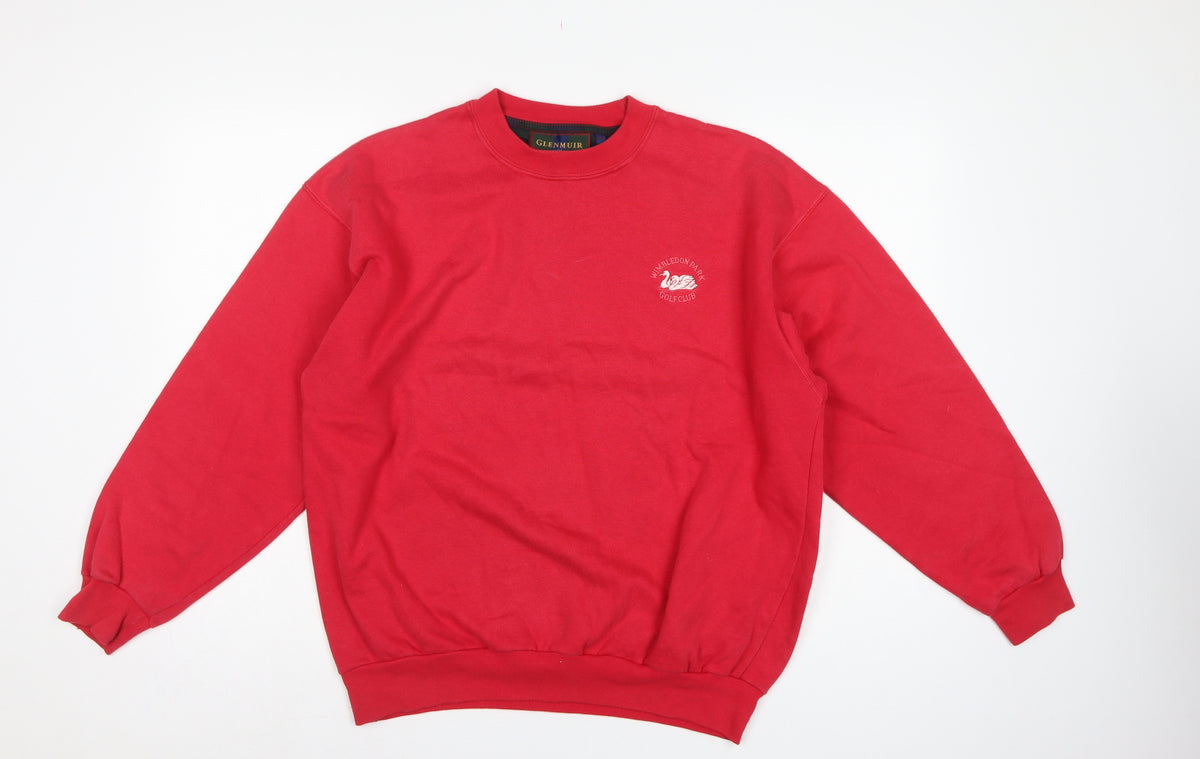 Back view of Glenmuir Men's Red M Pullover Sweatshirt Wimbledon Park Golf Club