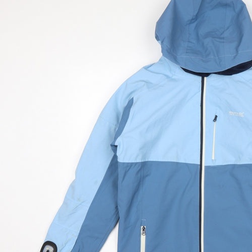 Regatta Boys Blue 15-16 Years Ski Jacket Hooded Padded Colourblock