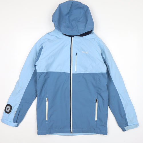 Regatta Boys Blue 15-16 Years Ski Jacket Hooded Padded Colourblock