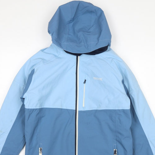 Regatta Boys Blue 15-16 Years Ski Jacket Hooded Padded Colourblock