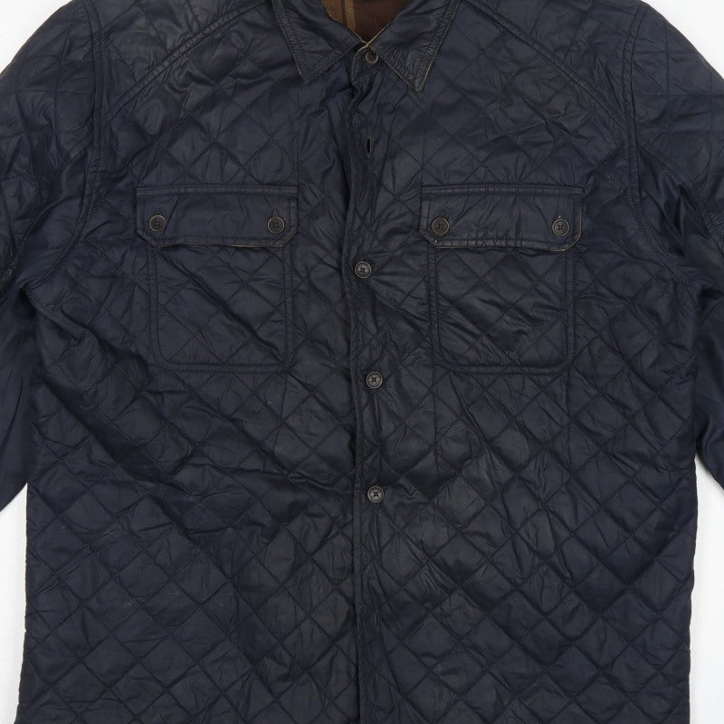 Timberland Men’s Navy L Quilted Padded Button Front Jacket