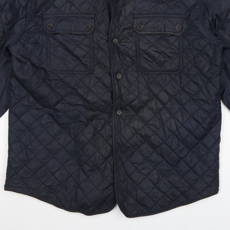 Timberland Men’s Navy L Quilted Padded Button Front Jacket