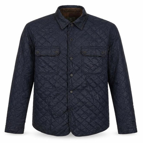 Timberland Men’s Navy L Quilted Padded Button Front Jacket