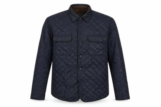 Timberland Men’s Navy L Quilted Padded Button Front Jacket