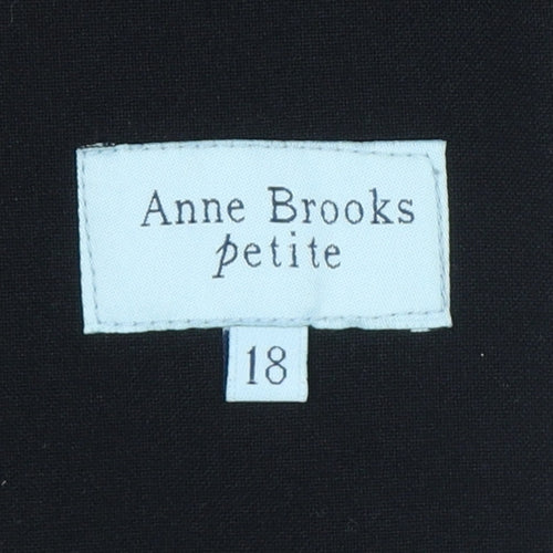 Anne Brooks Women Black Petite UK 18 3 Button Lined Blazer Jacket