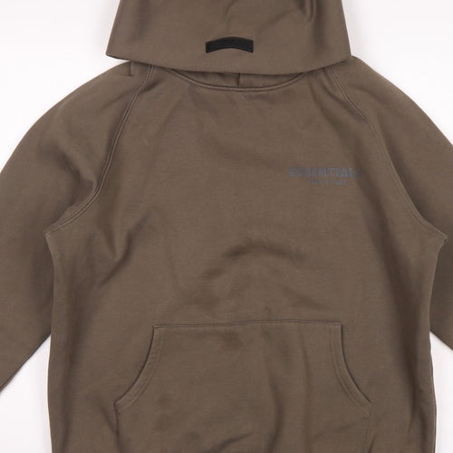 Essentials Fear of God Men’s Brown M Oversized Logo Pullover Hoodie