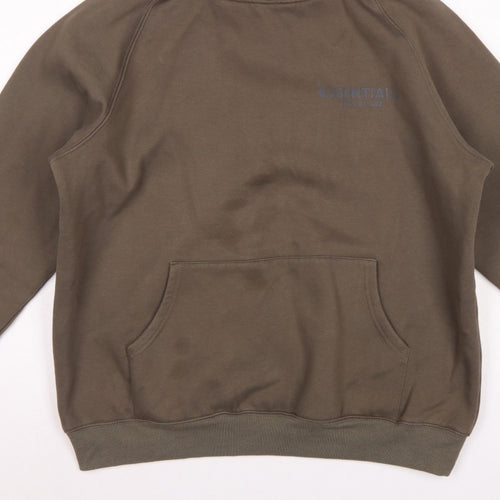 Essentials Fear of God Men’s Brown M Oversized Logo Pullover Hoodie