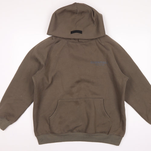 Essentials Fear of God Men’s Brown M Oversized Logo Pullover Hoodie