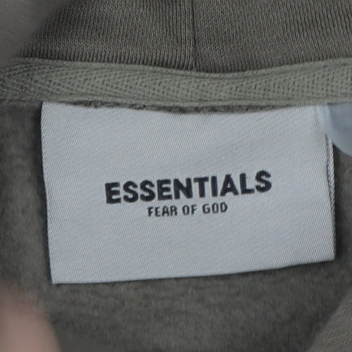 Essentials Fear of God Men’s Brown M Oversized Logo Pullover Hoodie