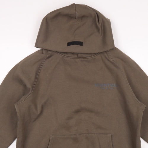 Essentials Fear of God Men’s Brown M Oversized Logo Pullover Hoodie
