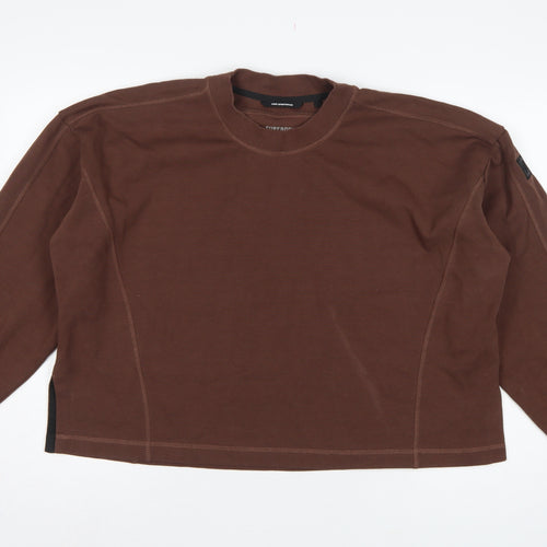 Superdry Women’s Brown M/L Code Sportswear Crew Neck Sweatshirt