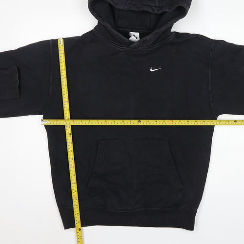 Nike Men’s Black XS Pullover Hoodie Embroidered Logo Kangaroo Pocket