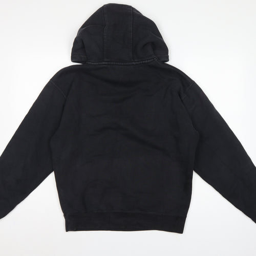 Nike Men’s Black XS Pullover Hoodie Embroidered Logo Kangaroo Pocket
