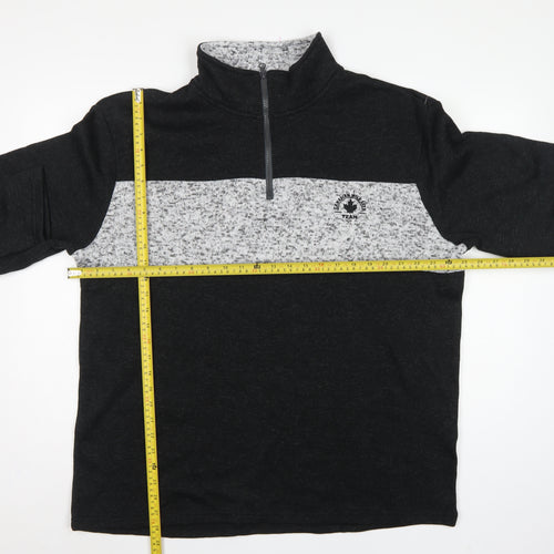 Atlas For Men Men's Black Grey XL 1/4 Zip Pullover Sweatshirt