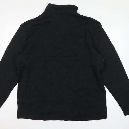 Atlas For Men Men's Black Grey XL 1/4 Zip Pullover Sweatshirt
