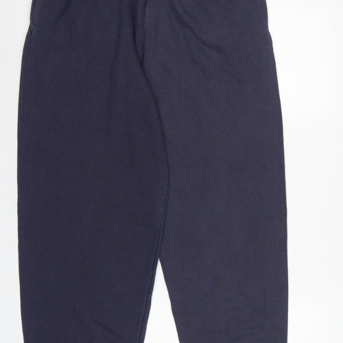iets frans... Teens Navy Blue M Fleece Jogger Sweatpants Logo