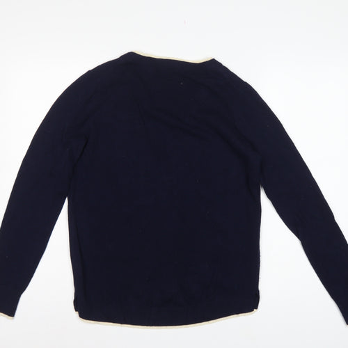 Boden Women Blue Size S Wool Cashmere V-Neck Cardigan Pockets
