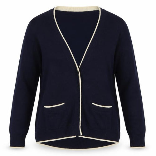 Boden Women Blue Size S Wool Cashmere V-Neck Cardigan Pockets