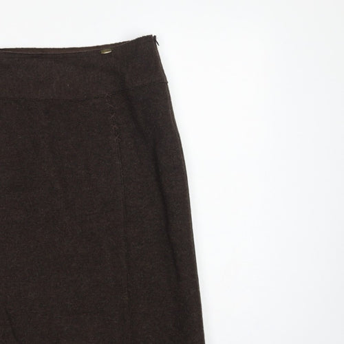 Giesswein Women Brown UK 12 Wool Pencil Knee Length Skirt