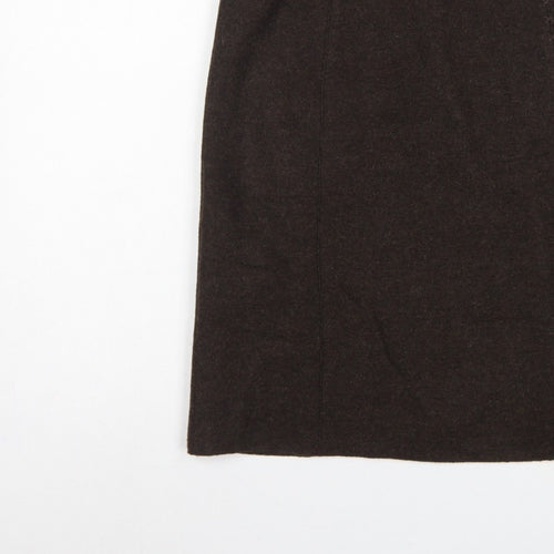 Giesswein Women Brown UK 12 Wool Pencil Knee Length Skirt