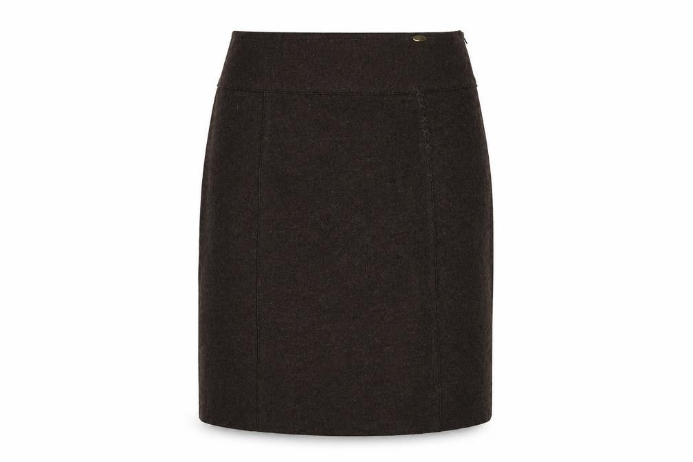 Giesswein Women Brown UK 12 Wool Pencil Knee Length Skirt