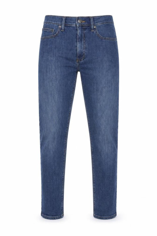M&S Men’s Blue 32W 29L Slim Fit Tapered 5-Pocket Jeans