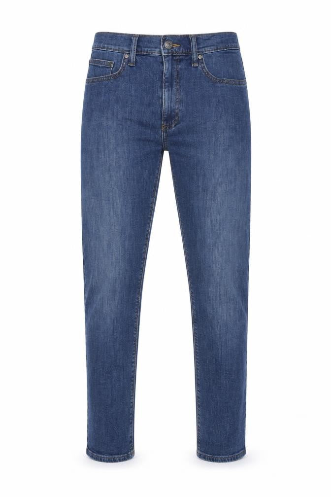 M&S Men’s Blue 32W 29L Slim Fit Tapered 5-Pocket Jeans