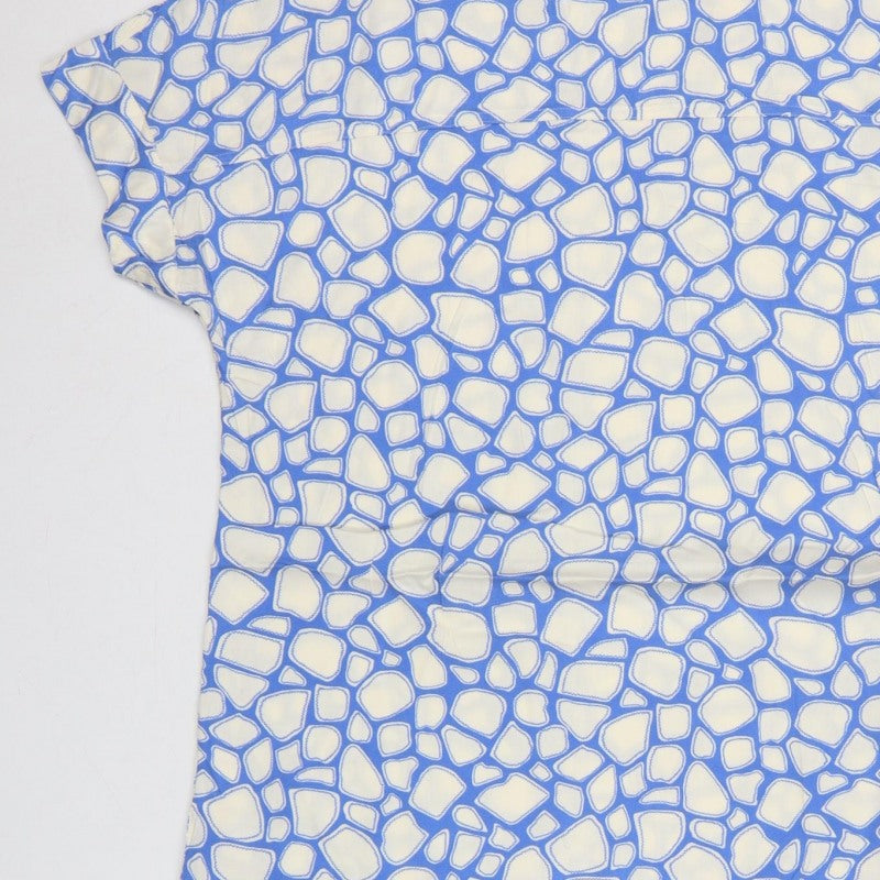 Additional view of Marks & Spencer Women Blue Geometric UK 8 Shift Mini Dress