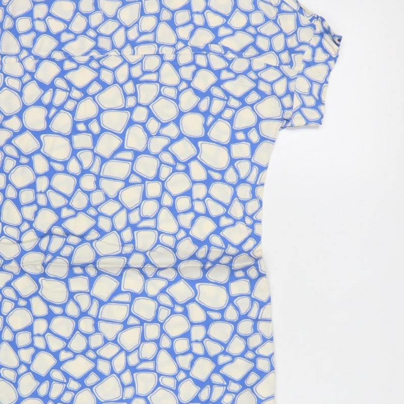 Additional view of Marks & Spencer Women Blue Geometric UK 8 Shift Mini Dress