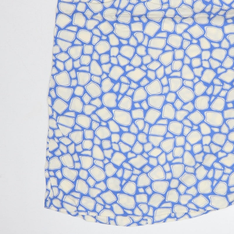 Additional view of Marks & Spencer Women Blue Geometric UK 8 Shift Mini Dress