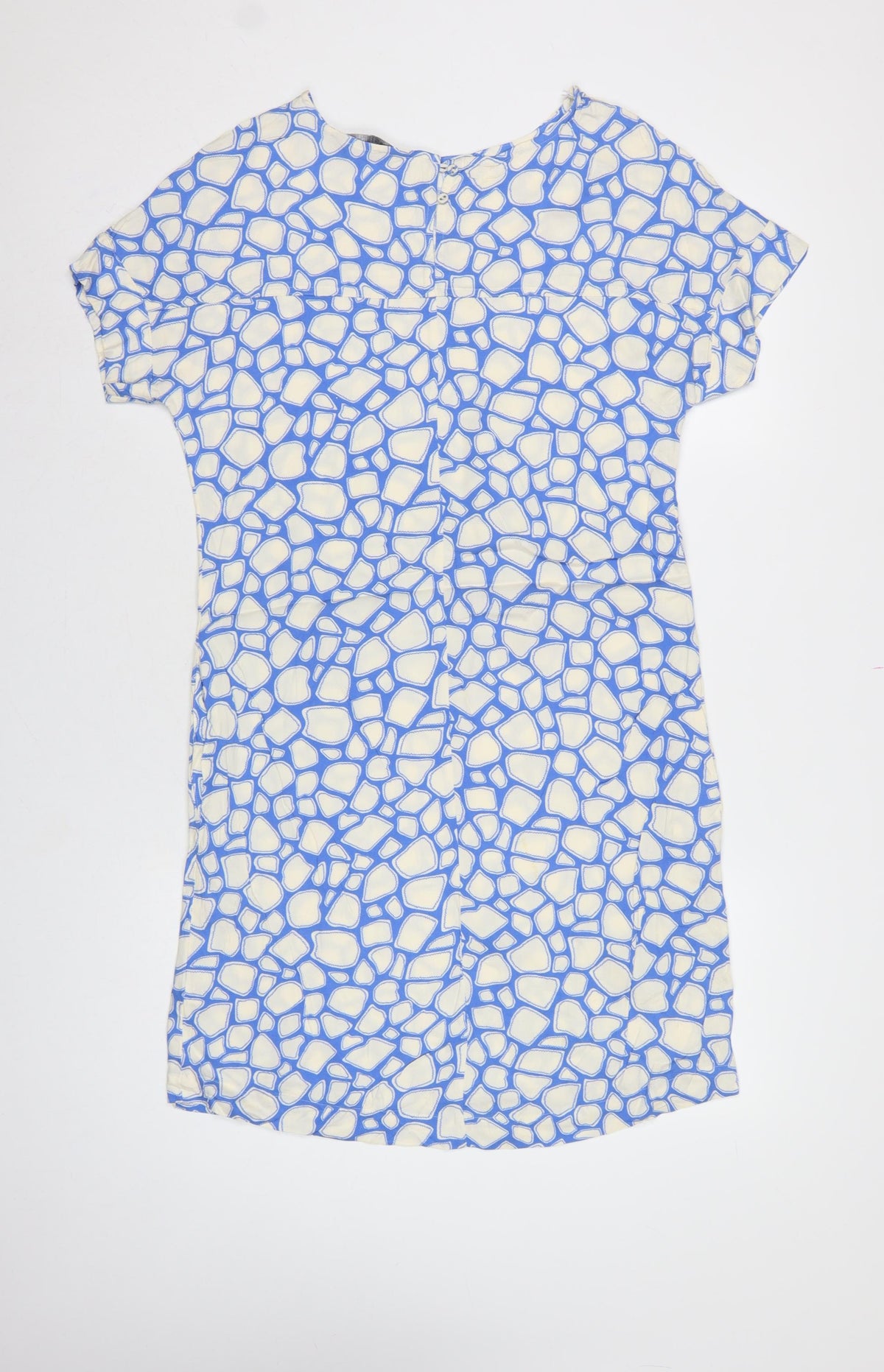Brand and care label for Marks & Spencer Women Blue Geometric UK 8 Shift Mini Dress