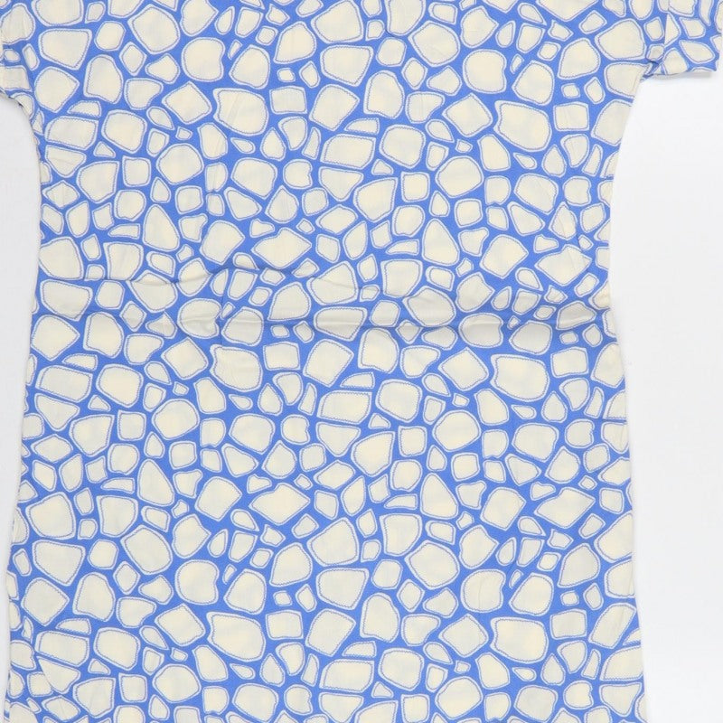 Additional view of Marks & Spencer Women Blue Geometric UK 8 Shift Mini Dress