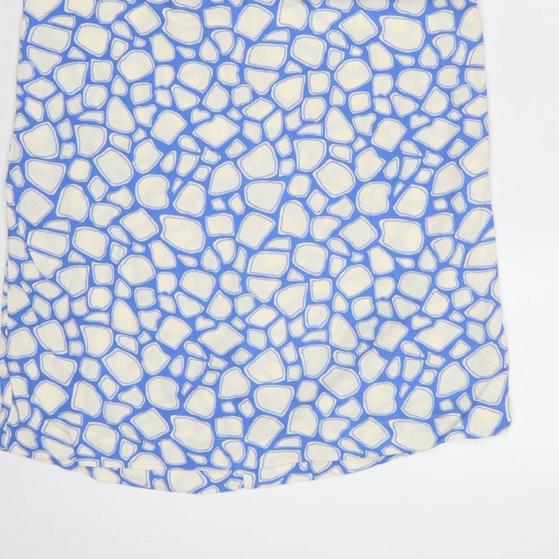 Additional view of Marks & Spencer Women Blue Geometric UK 8 Shift Mini Dress