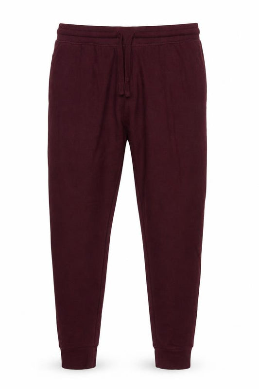 Front view of Marks and Spencer Men’s Burgundy L Knit Drawstring Lounge Pants