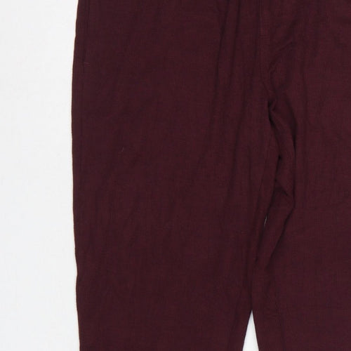 Marks & Spencer Men Red M Ribbed Drawstring Lounge Pyjama Pants