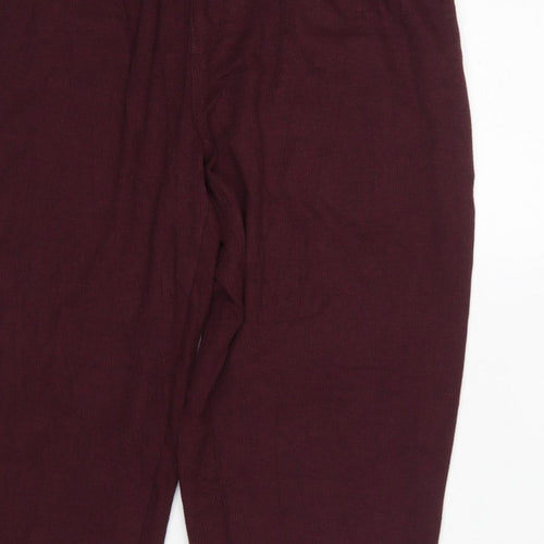 Marks & Spencer Men Red M Ribbed Drawstring Lounge Pyjama Pants