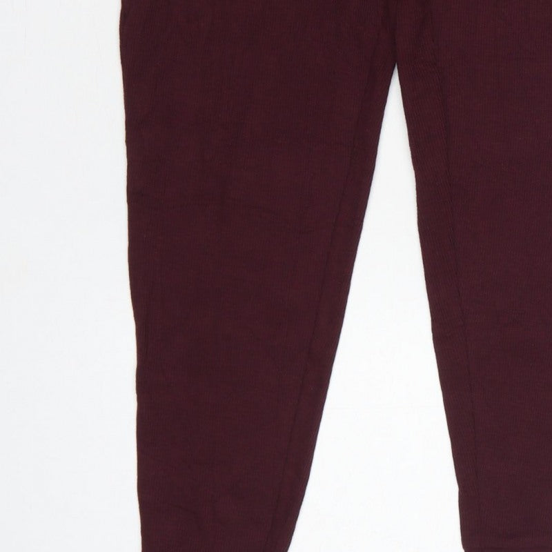 Marks & Spencer Men Red M Ribbed Drawstring Lounge Pyjama Pants