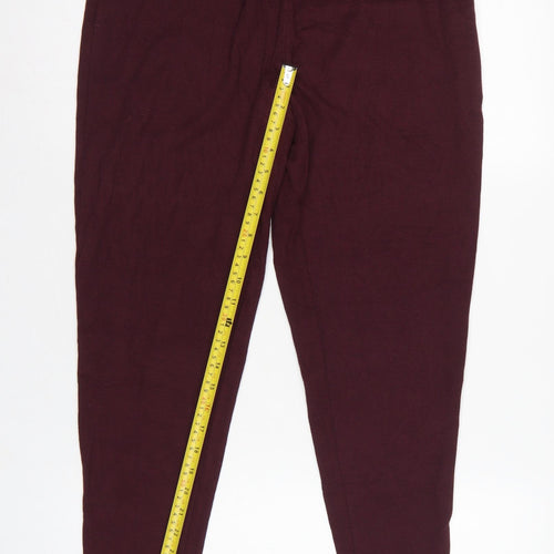 Marks & Spencer Men Red M Ribbed Drawstring Lounge Pyjama Pants