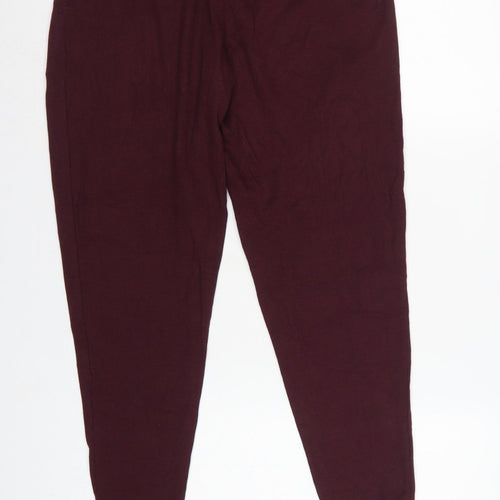 Marks & Spencer Men Red M Ribbed Drawstring Lounge Pyjama Pants