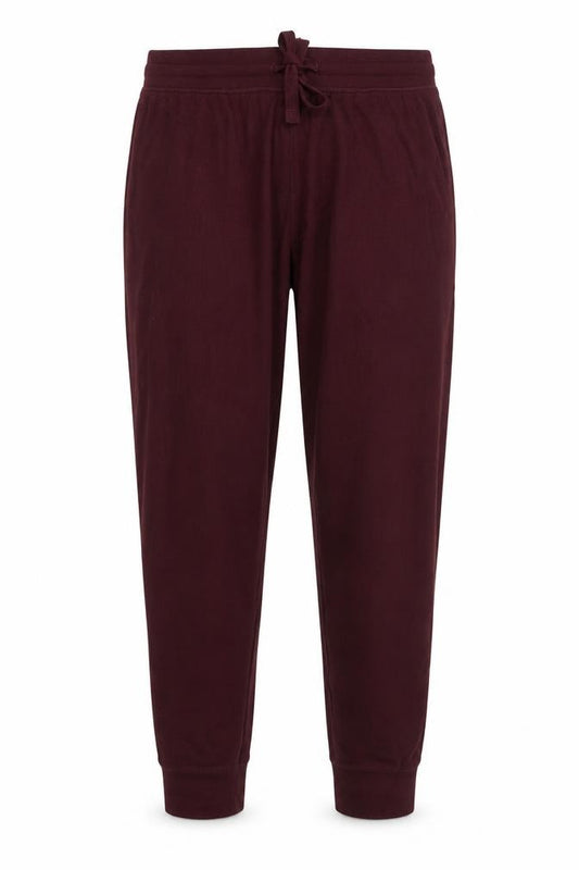 Marks & Spencer Men Red M Ribbed Drawstring Lounge Pyjama Pants