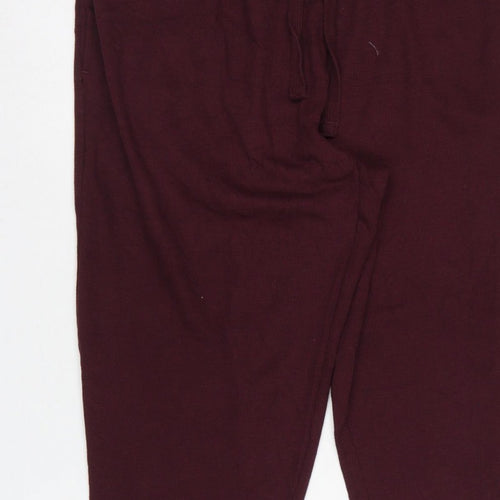 Marks and Spencer Men Red XL Jersey Drawstring Lounge Pants