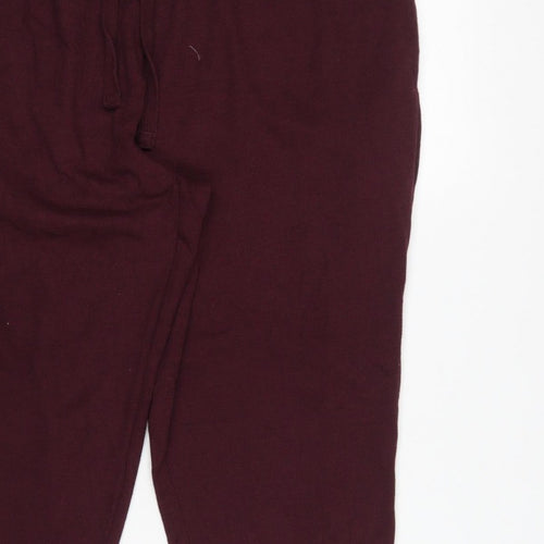 Marks and Spencer Men Red XL Jersey Drawstring Lounge Pants