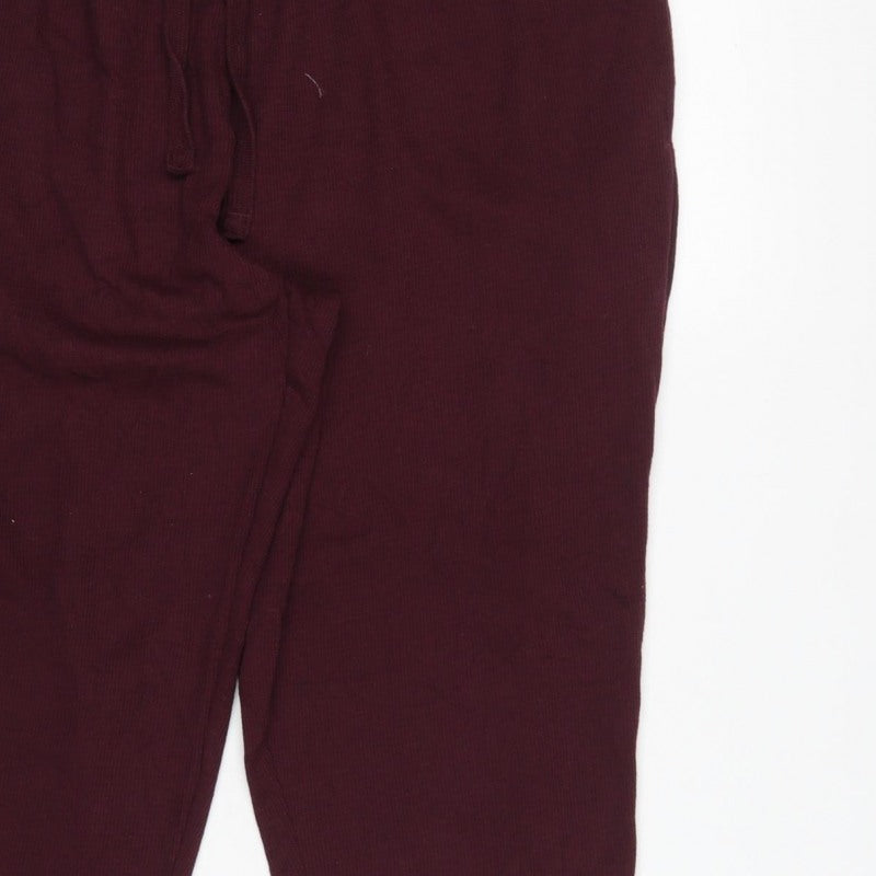 Marks and Spencer Men Red XL Jersey Drawstring Lounge Pants
